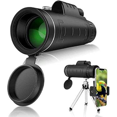 Imagem de Telescópio monocular cenário de vida selvagem jogo acampamento smartphone observação de pássaros 40x60 alta potência BAK4 prisma FMC HD monocular IPX5 à prova d'água com suporte para smartph