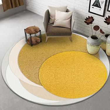 Imagem de Tapete Tapete redondo circular moderno geométrico tapete para decoração de quarto para quarto Decoração de Casa (Color : B, Size : 2.6X2.6FT)