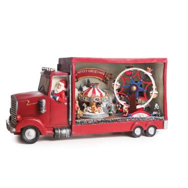 Imagem de Mini Caminhão De Natal C/Movimento Miniaturas Luz E Som