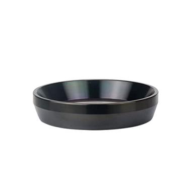 Imagem de Funil de dosagem de café expresso,funil de anel de dosagem de café em pó anti-voador em pó liga de alumínio estação de compactação distribuidor de café ferramenta wdt(58mm black),
