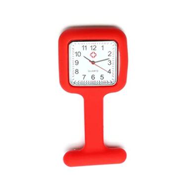 Imagem de Hiborth Relógio de enfermagem de silicone, chaveiro médico, broche de enfermeira, pingente de enfermeira, relógio de bolso para enfermeira, Estilo A Ed