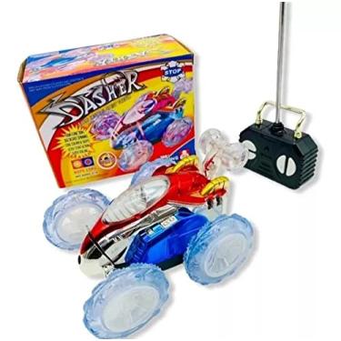 Imagem de Carrinho Controle Remoto Carro Maluco Gira 360º C/ Luzes Led