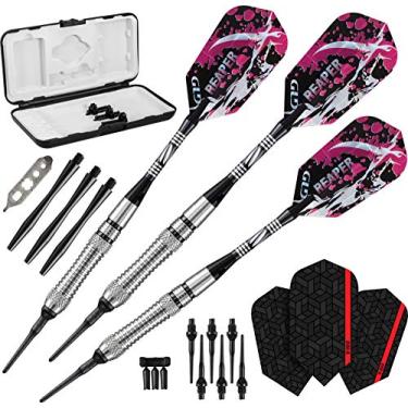 Imagem de Viper Grim Reaper 80% Tungsten Soft Tip Darts with Storage/Travel Case, Fine Knurling, 18 gramas
