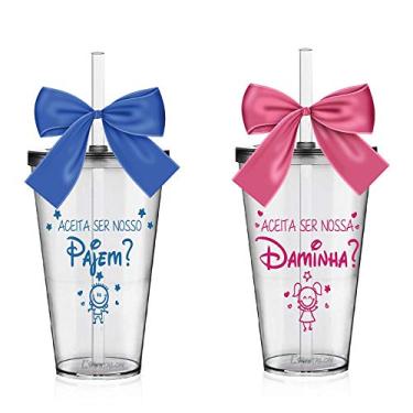 Imagem de Kit 2 Copos Lembrancinha para Pajem e Daminha Acrílico - Disney