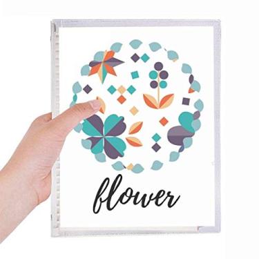 Imagem de Caderno de tinta de plantas com pixel de flor para diário de folhas soltas recarregável