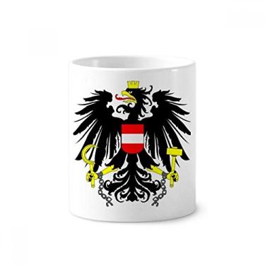 Imagem de Porta-canetas com emblema nacional da Áustria para escova de dentes, caneca, suporte de cerâmica, copo lápis
