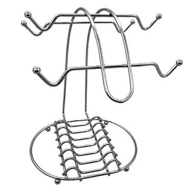 Imagem de Suporte Porta Xícaras e Pires Café Chá Organizador Cromado