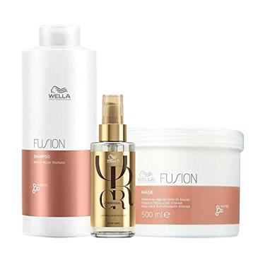Imagem de Kit Wella Pro Fusion Sh1l+masc500+oil100