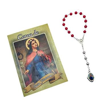 Imagem de Terço Medalha Duas Cruzes Com Caixinha Personalizada