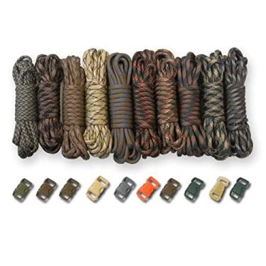 Imagem de PARACORD PLANET Kit de artesanato de 250 kg tipo III Paracord com fivelas Camo Man