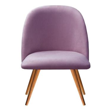 Imagem de Poltrona Gaia Cadeira Pé Palito Madeira Moderna Sala Recepção