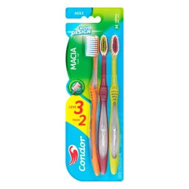 Imagem de Condor Escova Dental Ágile Leve 3 Pague 2 Multicor Pequeno