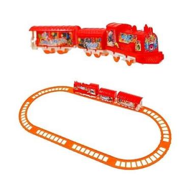 Imagem de Trem Trenzinho Ferrorama No Trilho Elétrico Infantil Brinquedo
