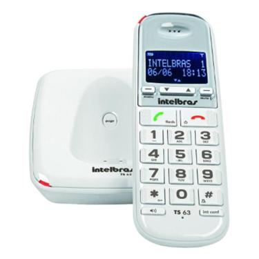 Imagem de Telefone Intelbras sem Fio ts 63V - Branco - 4000082