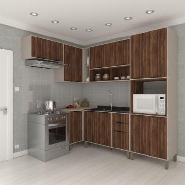 Imagem de Cozinha Modulada Completa 6 Peças Com Balcões E Aéreos Sem Pia Stylo L