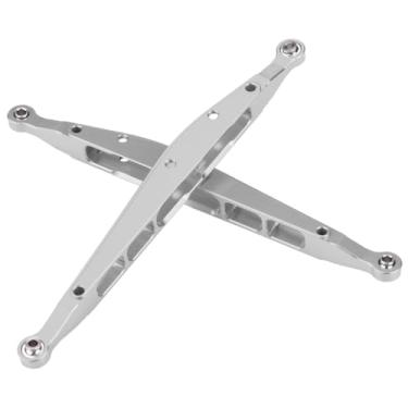 Imagem de Articulação Inferior Traseira do Chassi de Rc, Ligação Traseira Inferior do Chassi da Liga de Alumínio para Axial Rock Racer 90026 Acessório de Controle Remoto (AX31008S prata)