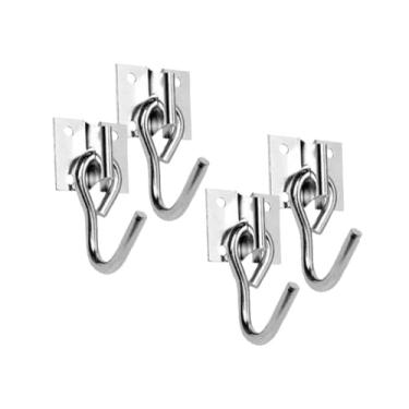 Imagem de Kit Com 4 Suporte Armador Gancho Para Rede Parafusar Zincado