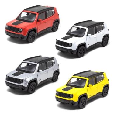 Imagem de Carrinho De Ferro Miniatura Jeep Renegade Metal Abre A Porta (vermelho)