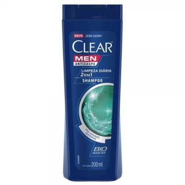 Imagem de Shampoo Clear Men Anticaspa Limpeza Diária 2 Em 1 200 Ml