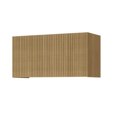 Imagem de Armário Aéreo de Cozinha Nesher Rainha Ripado 1 Porta Marrom