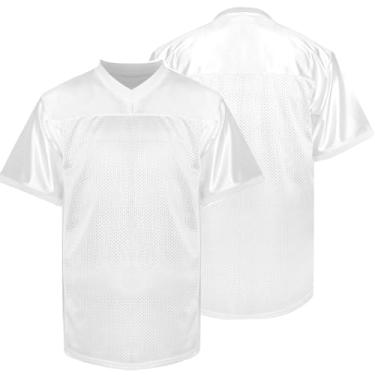Imagem de MESOSPERO Camisetas masculinas hip hop manga curta esportes uniformes esportes em branco camiseta de futebol P-3GG, Branco, M
