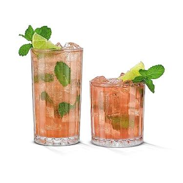 Imagem de JoyJolt — Copos de cristal de Stella para copo Collins para água, suco, cerveja e coquetel (conjunto de 4 – 36,8 g)