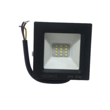 Imagem de Refletor 20W Led Branco Frio Holofote Led Externo Prova Dagua - Megaaa