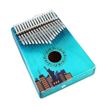 Imagem de 17 teclas Kalimba polegar piano dedo mini instrumento musical para iniciantes cromático kalimba marimba (4)