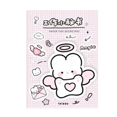 Imagem de Joucien Caderno de caderno de desenho animado com plano mensal anual - anjo do amor