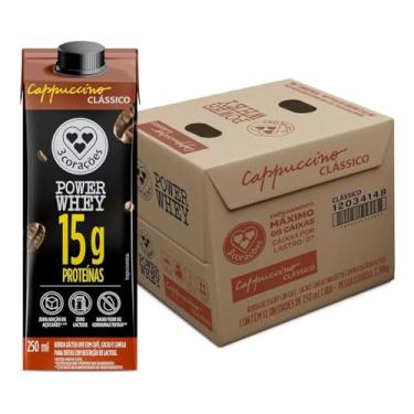 Imagem de 3 Corações Bebida Láctea Cappuccino Power Whey Clássico 15g de Proteína com Cafeína 250ml - 12 unidades