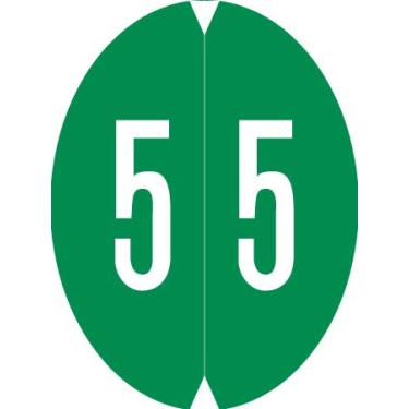 Imagem de Doctor Stuff - File Folder Labels, Number 5, VRE/GBS 8857 MatchSYS #6 - VONM Series Chart Stickers, Green, 1-1/2" x 1-1/8", #5, 500/Roll