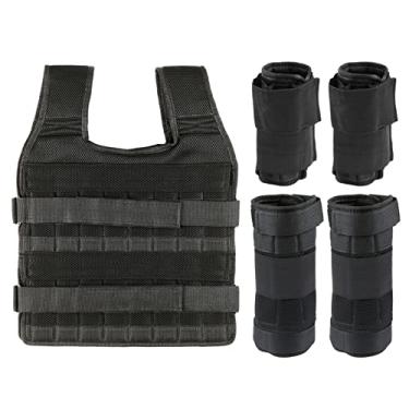 Imagem de Carga máxima 15kg/35kg Colete ajustável Peso Exercício Carregamento de peso Pano Treinamento de força com 6kg Peso da perna 5kg Peso do braço (vazio) type1