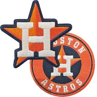Imagem de JEFUZH Remendos de beisebol, Houston Iron on Patches, Patch de beisebol bordado para chapéus, camisetas, mochilas, jeans e muito mais (Houston)