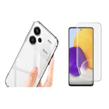 Imagem de Kit Capa Capinha Antishock Case + Película De Gel Flexivel Para Xiaomi Redmi Note 13 Pro+ Plus