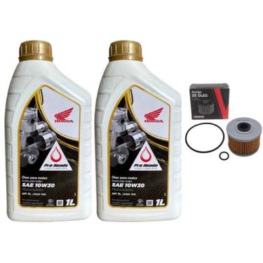 Imagem de Filtro Óleo, 2L Óleo 10w30 Cb 250f Twister 2016 Á 2022 - Honda