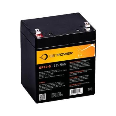 Imagem de Bateria Selada GetPower 12V 5ah  - Vrla Nobreak, Alarme