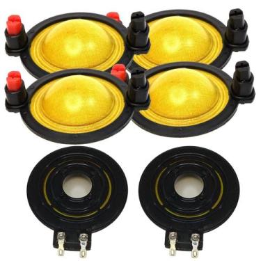 Imagem de Kit 4x Reparo Driver D250x Diafragma Fenólico e 2 Super Tweeter St200 