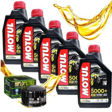 Imagem de Troca de Óleo Bmw K 1600 Motul 5 Litros 10w40 + Filtro Hiflo - MOTUL /