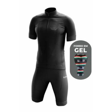 Imagem de Conjunto de Ciclismo Masculino- Camisa Way Fresh Preta e Bermuda GEL, 