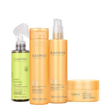 Imagem de Kit Cadiveu Professional Nutri Glow Shampoo Máscara Maxi Ondas e  Boos