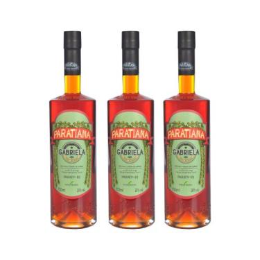 Imagem de Kit 3 Cachaças Gabriela Cravo E Canela Paratiana 700 ml Reserva Barril