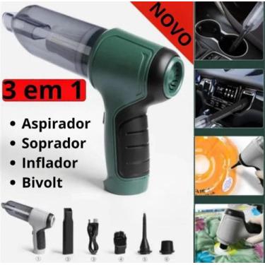 Imagem de Mini Aspirador e Soprador Portátil Recarregável USB - F7 Variedades