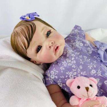 Imagem de Bebê Reborn Menina Linda Pronta Entrega + Acessórios - Mundo Azul e Ro