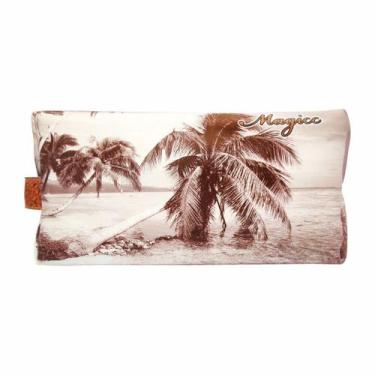 Imagem de Necessaire Praia Feminina Coqueiros Marrom, Magicc