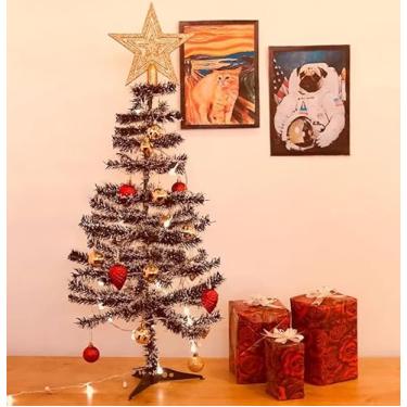 Imagem de Árvore de Natal Pinheiro Luxo Verde Nevada – 90cm, 70 Galhos, Decoração Sofisticada