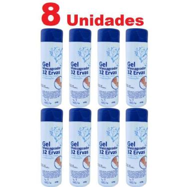 Imagem de Revenda Atacado 8 Gel Massageador 32 Ervas 220g Pernas Costas e Articu