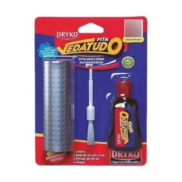 Imagem de Fita Asfáltica Aluminizada Cinza Adesiva Telhado 10cmX1m - DRYKO