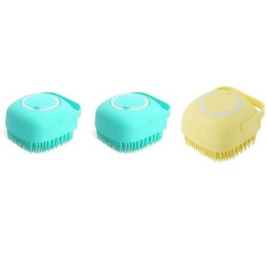 Imagem de KIT 03UN Esponja De Silicone Para Banho De Pet Com Massageador E Dispe