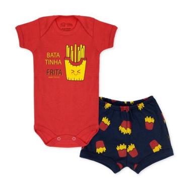 Imagem de Conjunto Body Bebê Manga Curta Batatinha Vermelho - Baby Duck, RN