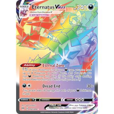 Imagem de Pokemon - Eternatus Vmax 192/189 - Darkness Ablaze - Hyper Rainbow Rare - Full Art Holo - Single Card